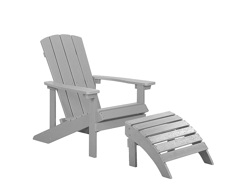 Chaise de jardin ADIRONDACK Gris clair