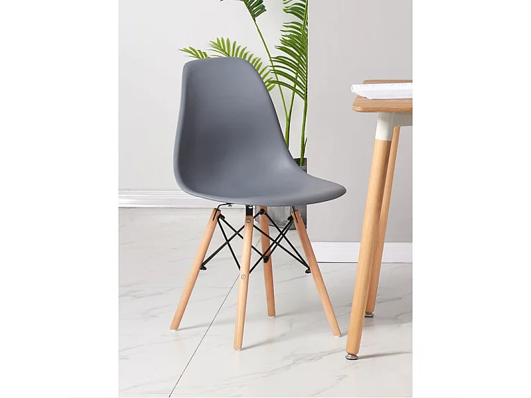 EIFFEL - Chaise Scandinave Style Eiffel  - Gris