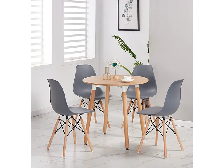 EIFFEL - Chaise Scandinave Style Eiffel  - Gris