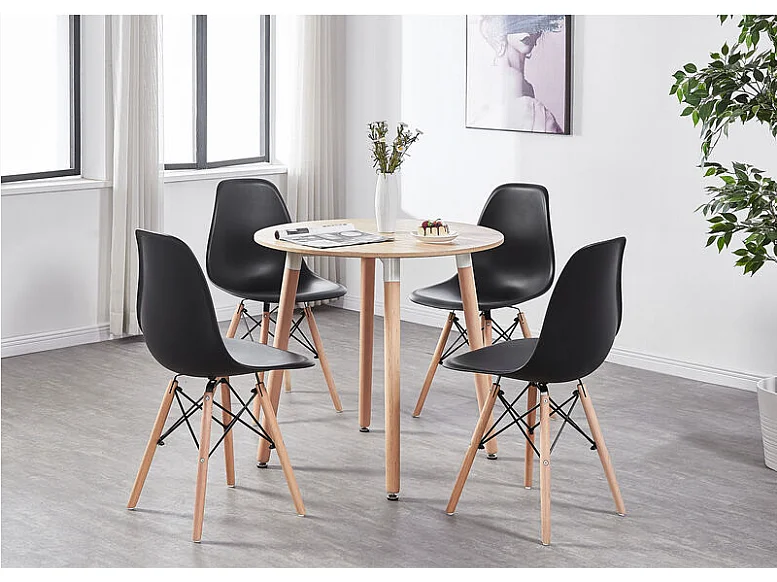 EIFFEL - Chaise Scandinave Style Eiffel  - Noir