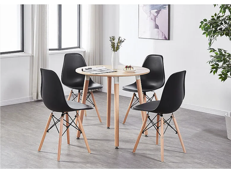 EIFFEL - Chaise Scandinave Style Eiffel  - Noir