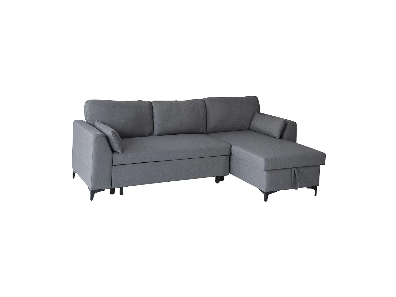 Ecksofa, umwandelbar, LOGAN, 3-Sitzer, grau