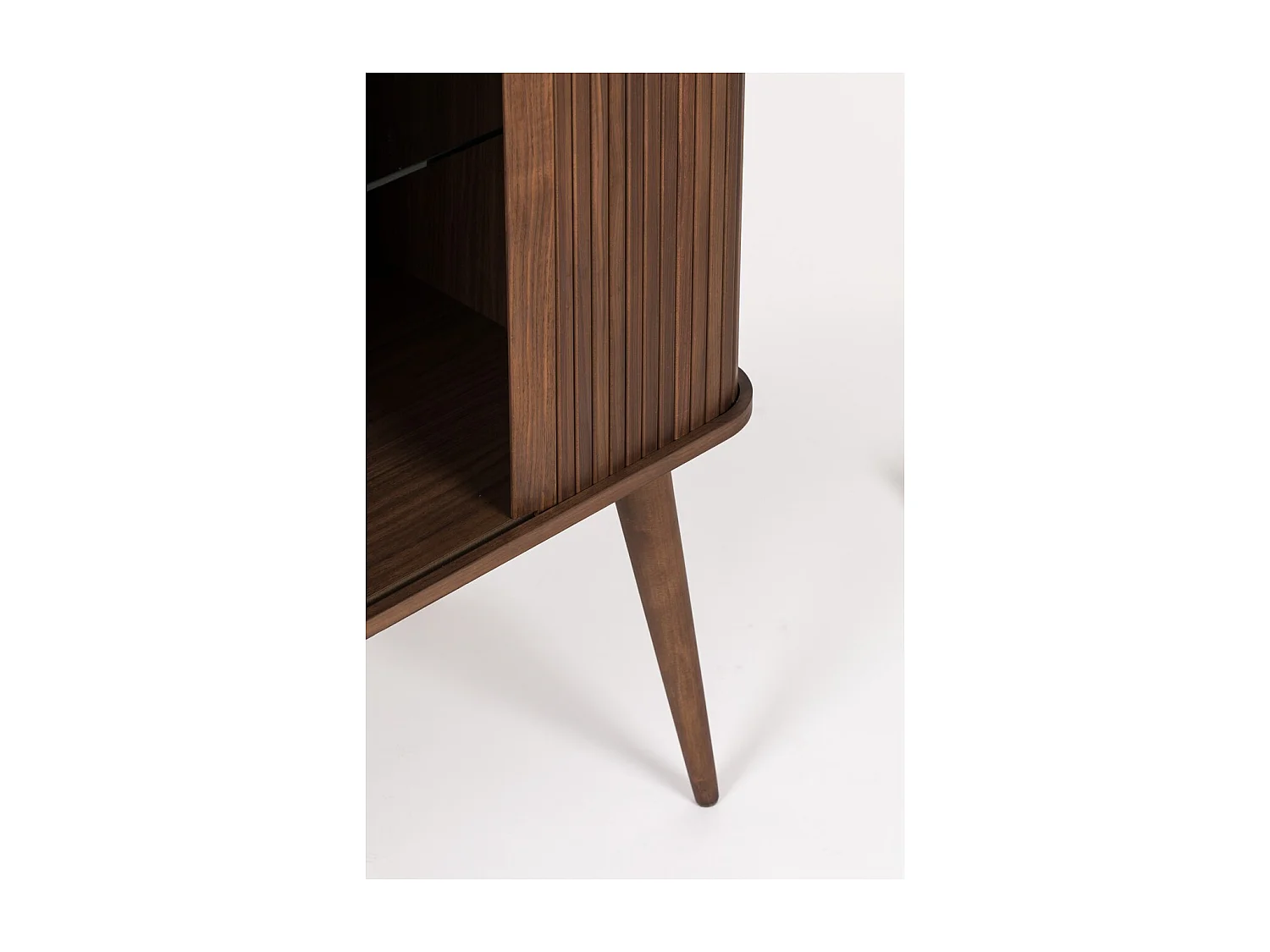 BARBIER - Buffet haut en bois finition noyer