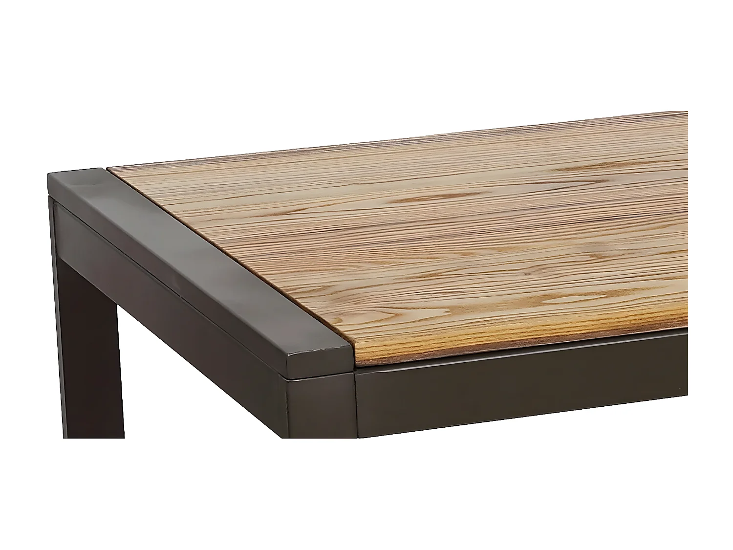 NEVADA - Mange debout carré en acier et bois massif naturel