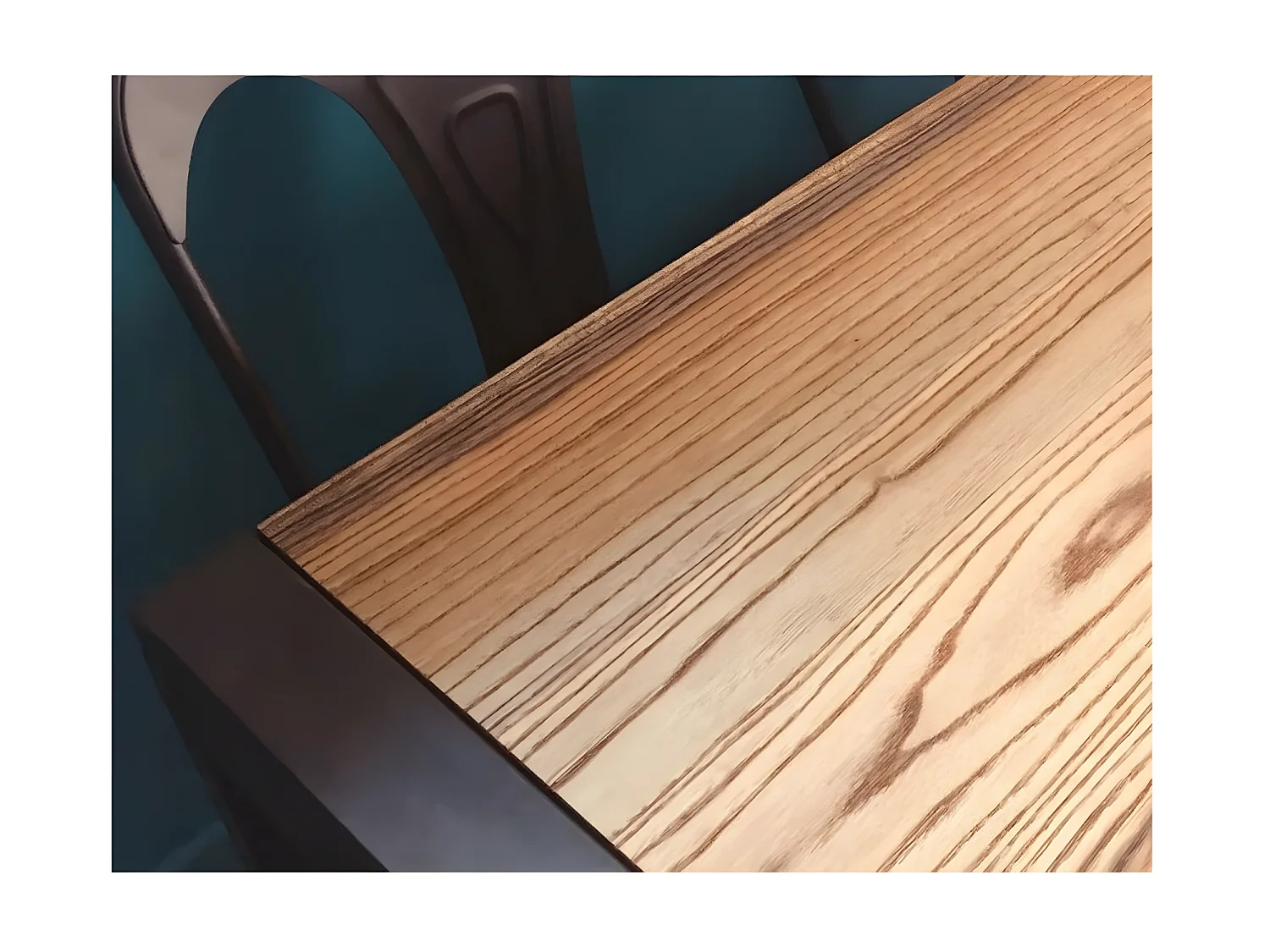 NEVADA - Mange debout carré en acier et bois massif naturel