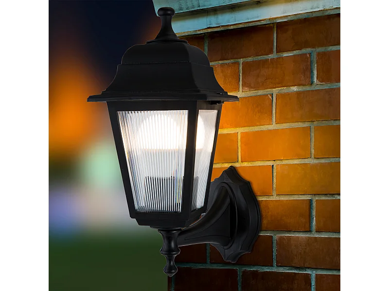 Luminaire extérieur Huddersfield mural 35 cm E27 noir [lux.pro]