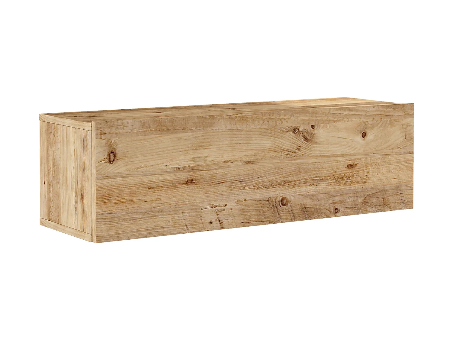 Meuble TV Lapinlahti à porte 29,5 x 100 x 31,5 cm effet bois de pin [en.casa]