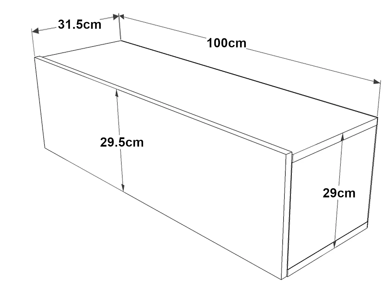 Meuble TV Lapinlahti à porte 29,5 x 100 x 31,5 cm effet bois de pin [en.casa]