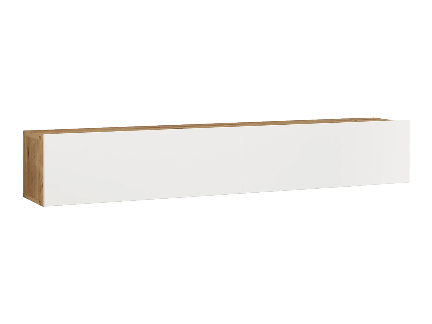 Meuble TV Lapinlahti à 2 portes 29,5 x 180 x 31,5 cm effet bois de pin / blanc [en.casa]