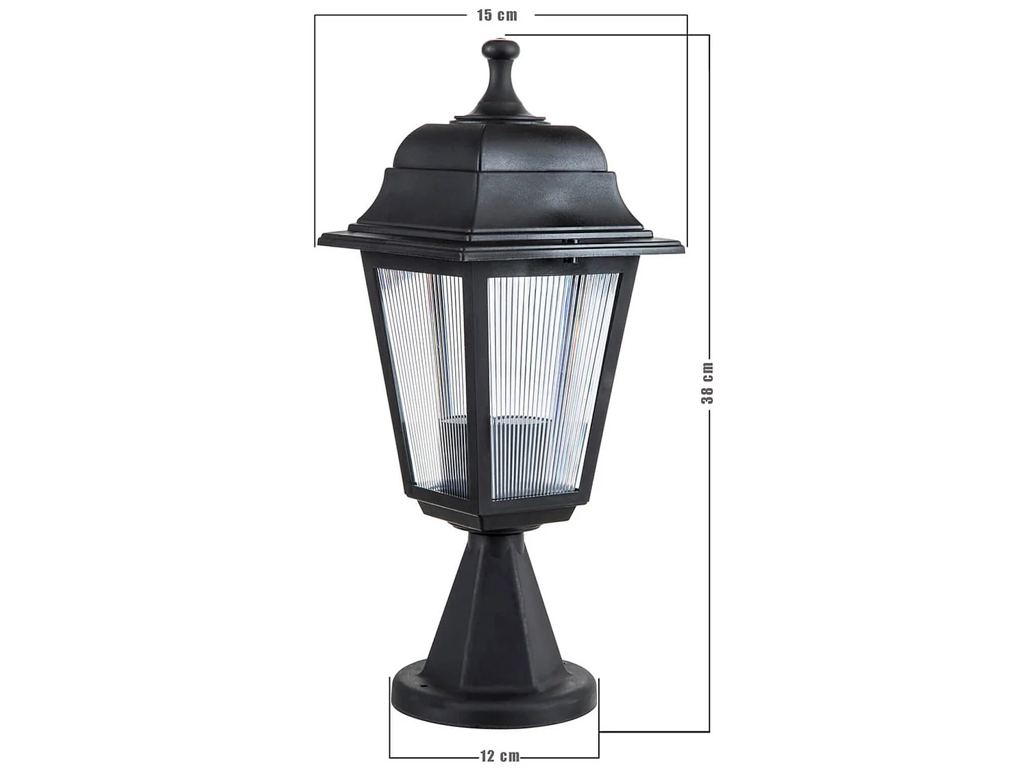 Luminaire extérieur Ipswich 38 cm E27 noir [lux.pro]