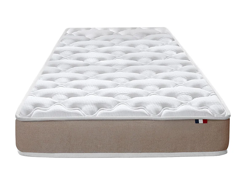 Matelas en polylatex 80 kg/m³, H 21 cm - Fabrication Française Dimensions - 90 x 200 cm