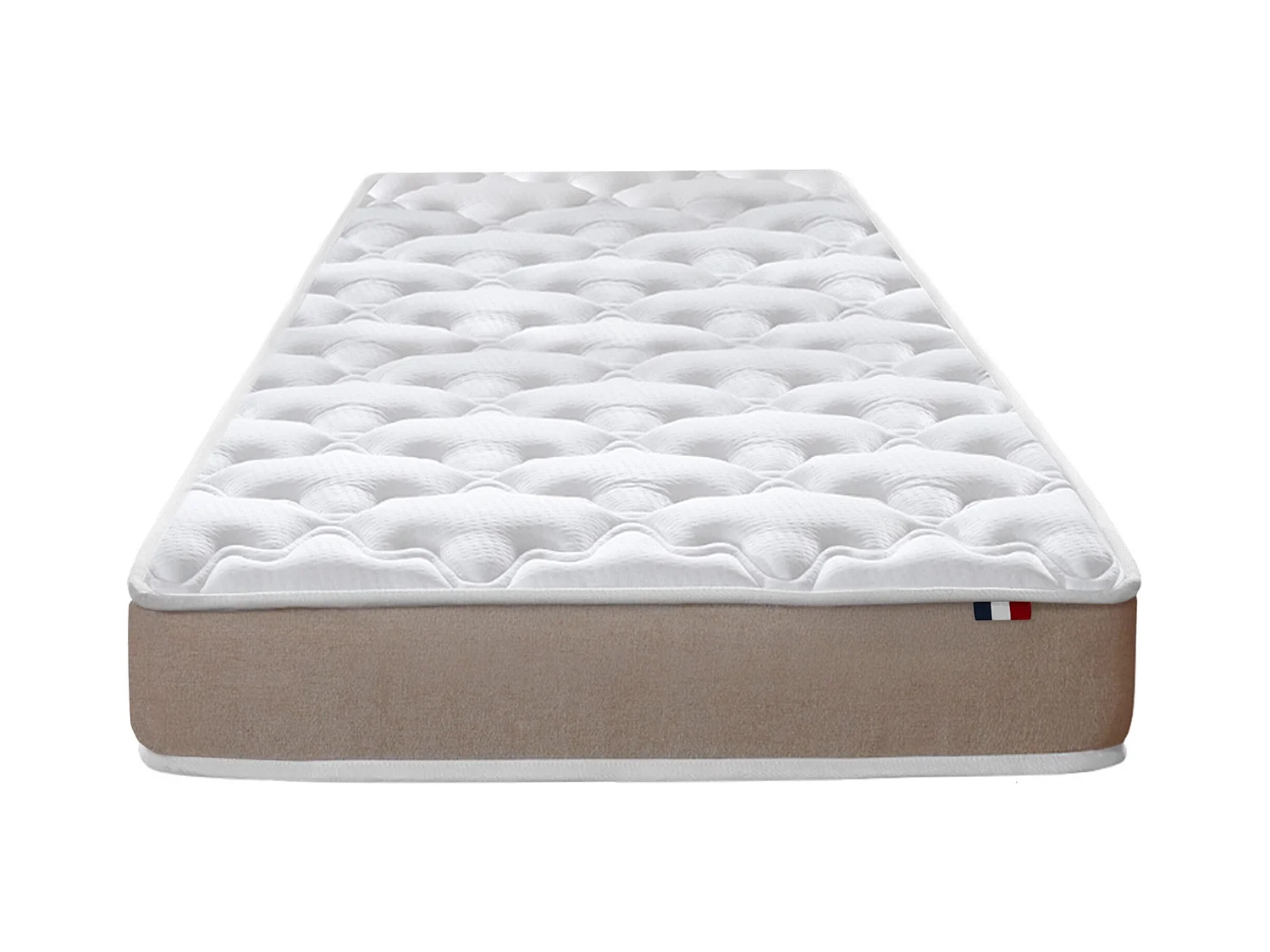 Matelas en polylatex 80 kg/m³, H 21 cm - Fabrication Française Dimensions - 90 x 190 cm