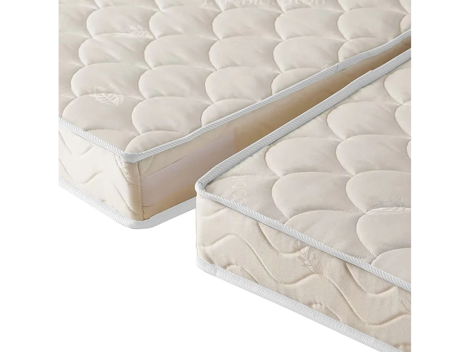 Matelas évolutif en 100% coton bio, confort ferme, soutien optimal Dimensions - 90 x 190 cm