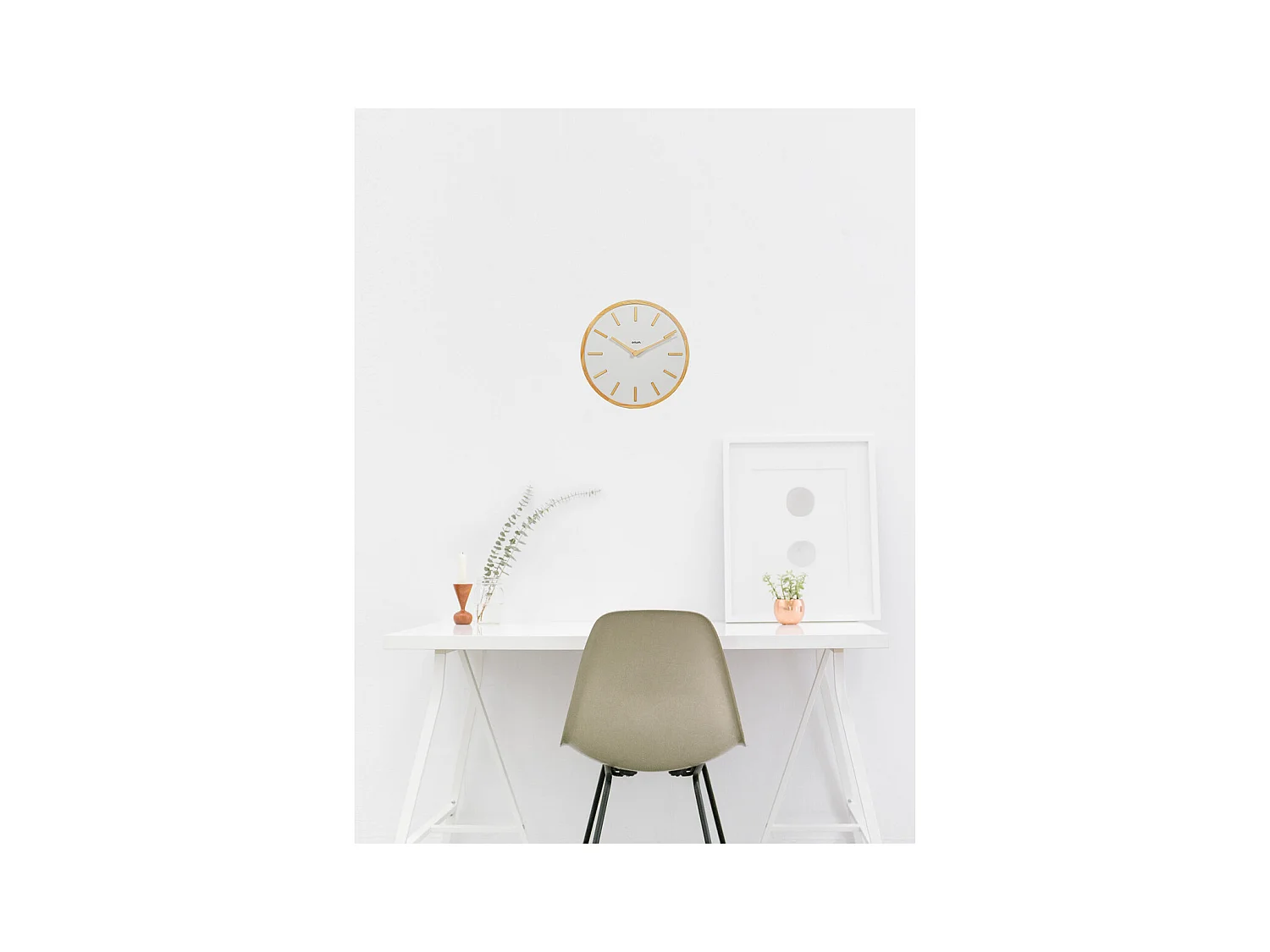 Horloge analogique Elegance Ø30cm - bois - Orium