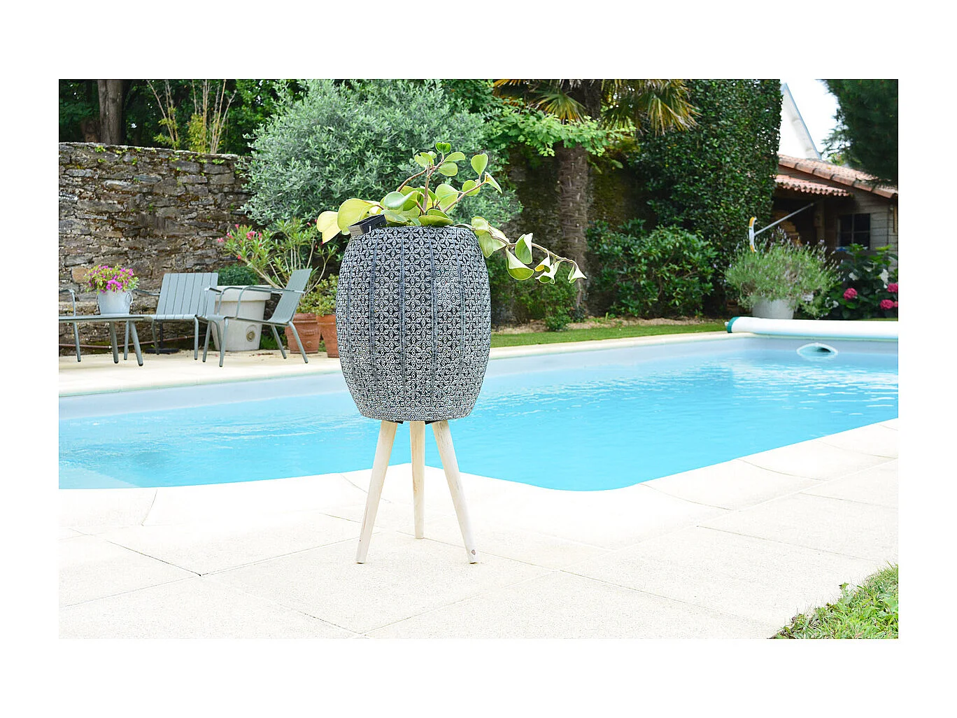 Pot lumineux solaire h60cm - Orium