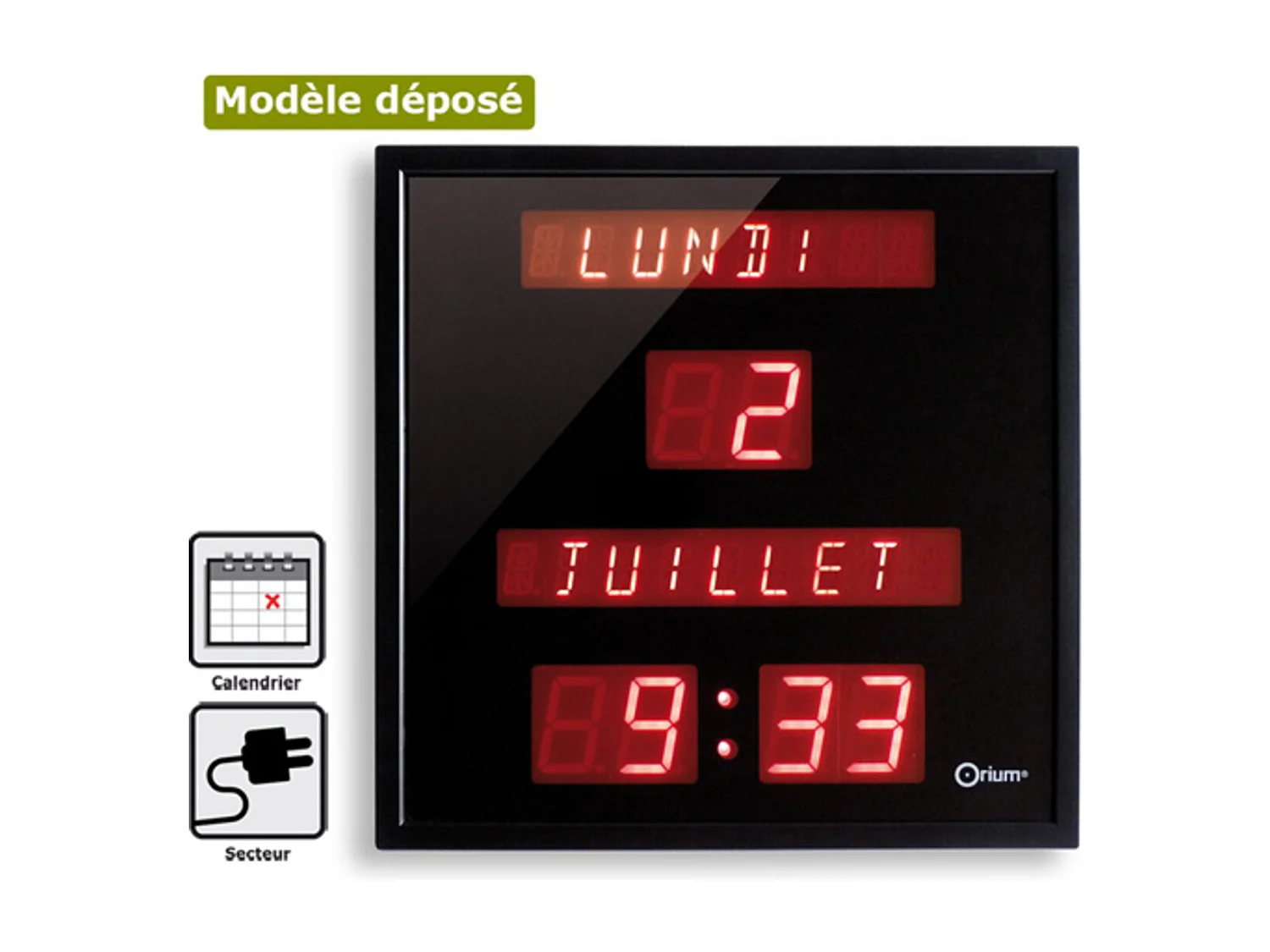 Horloge à date digitale Noticia - Orium