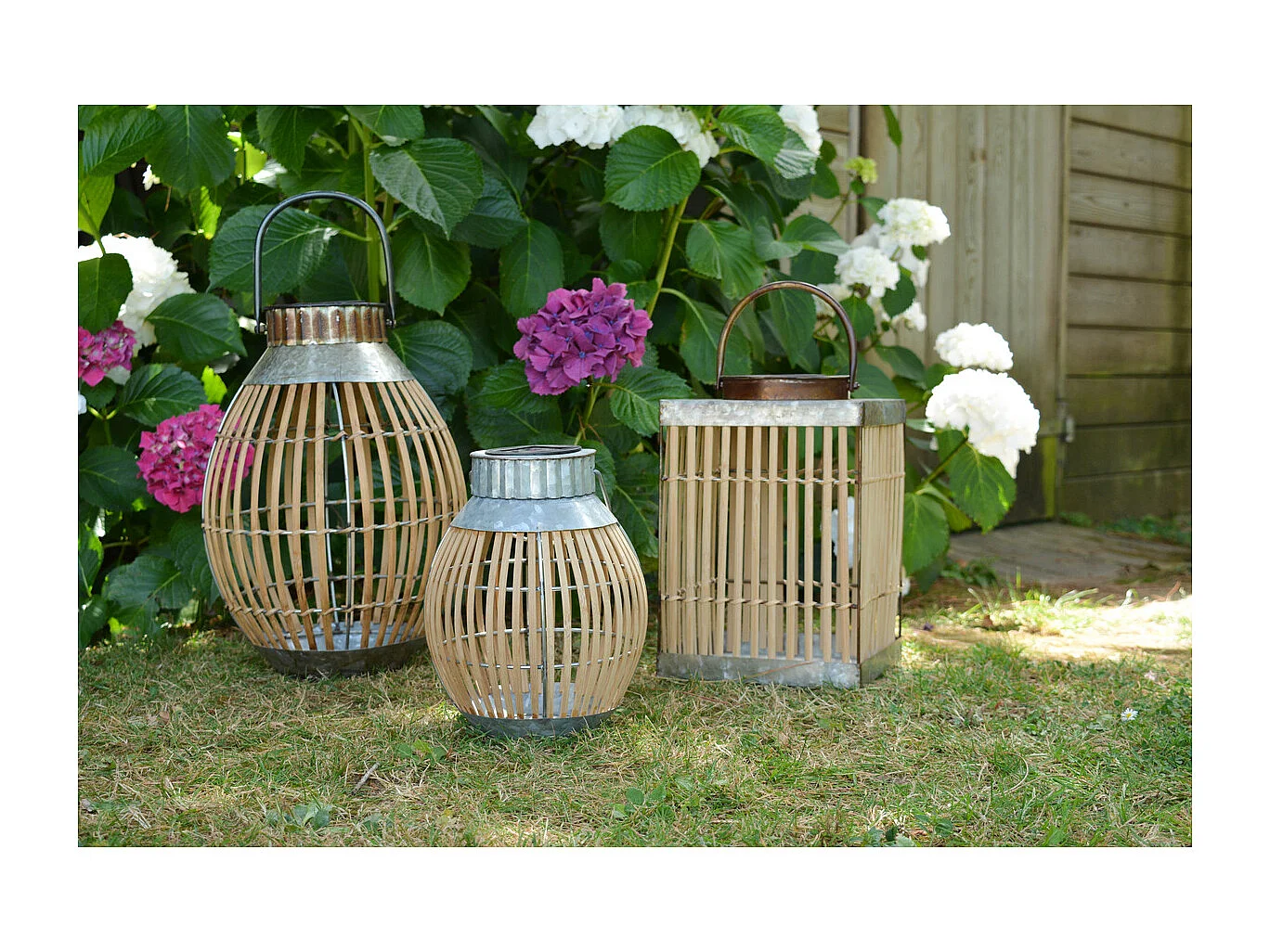 Lanterne solaire bambou Carrée - Orium