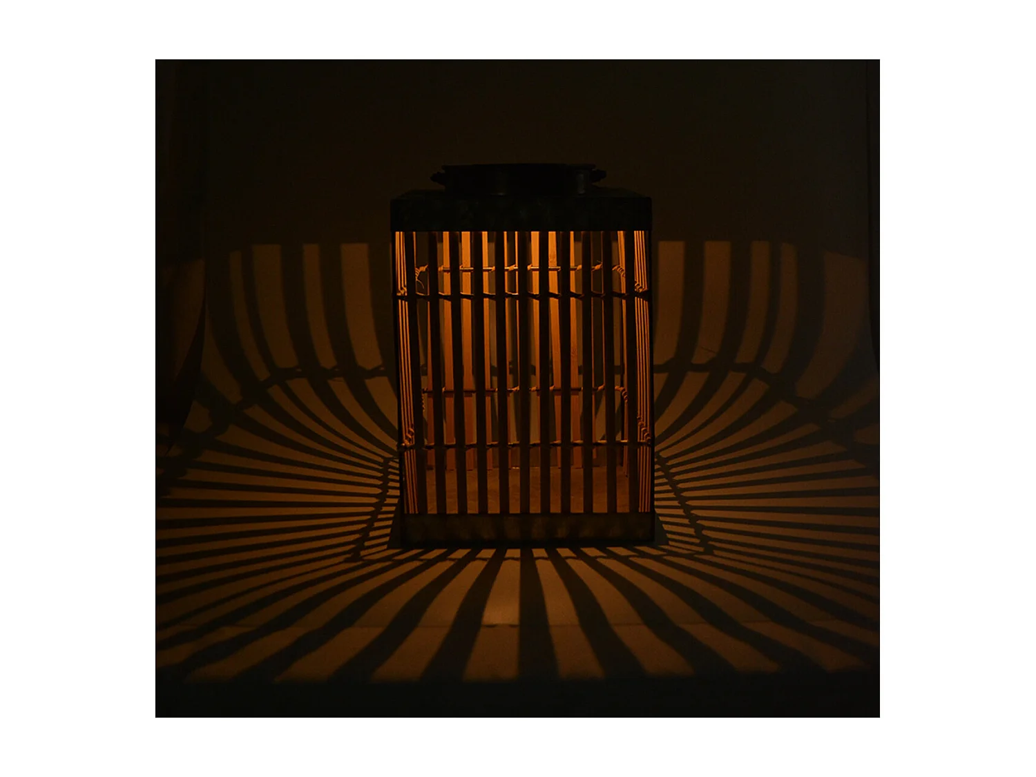 Lanterne solaire bambou Carrée - Orium