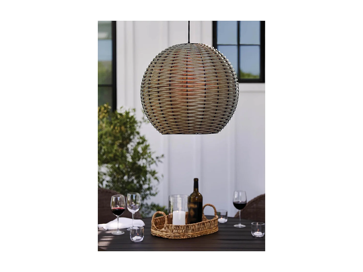 Suspension solaire tressée Alicia Ø42cm - Orium