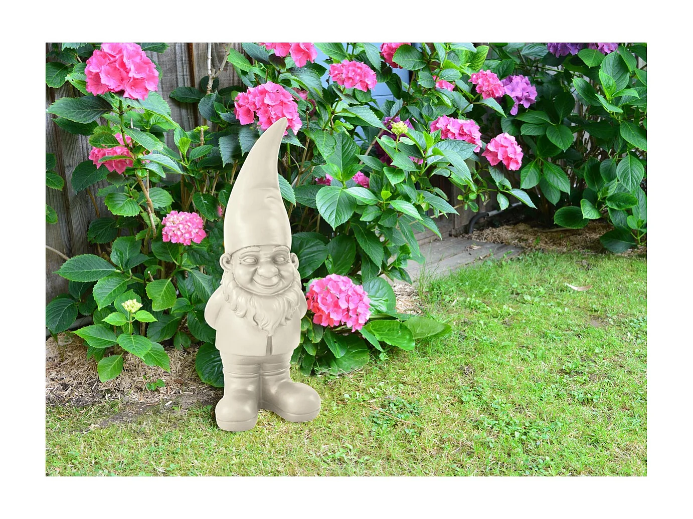 Nain de jardin résine 60cm - écru - Orium