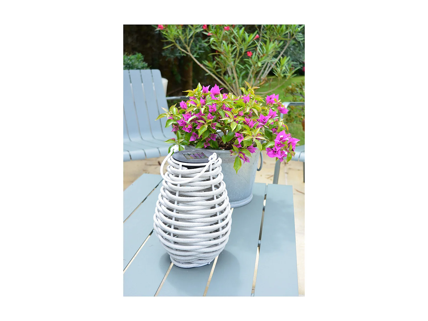 Lanterne solaire tressée Aretha h25cm - Orium