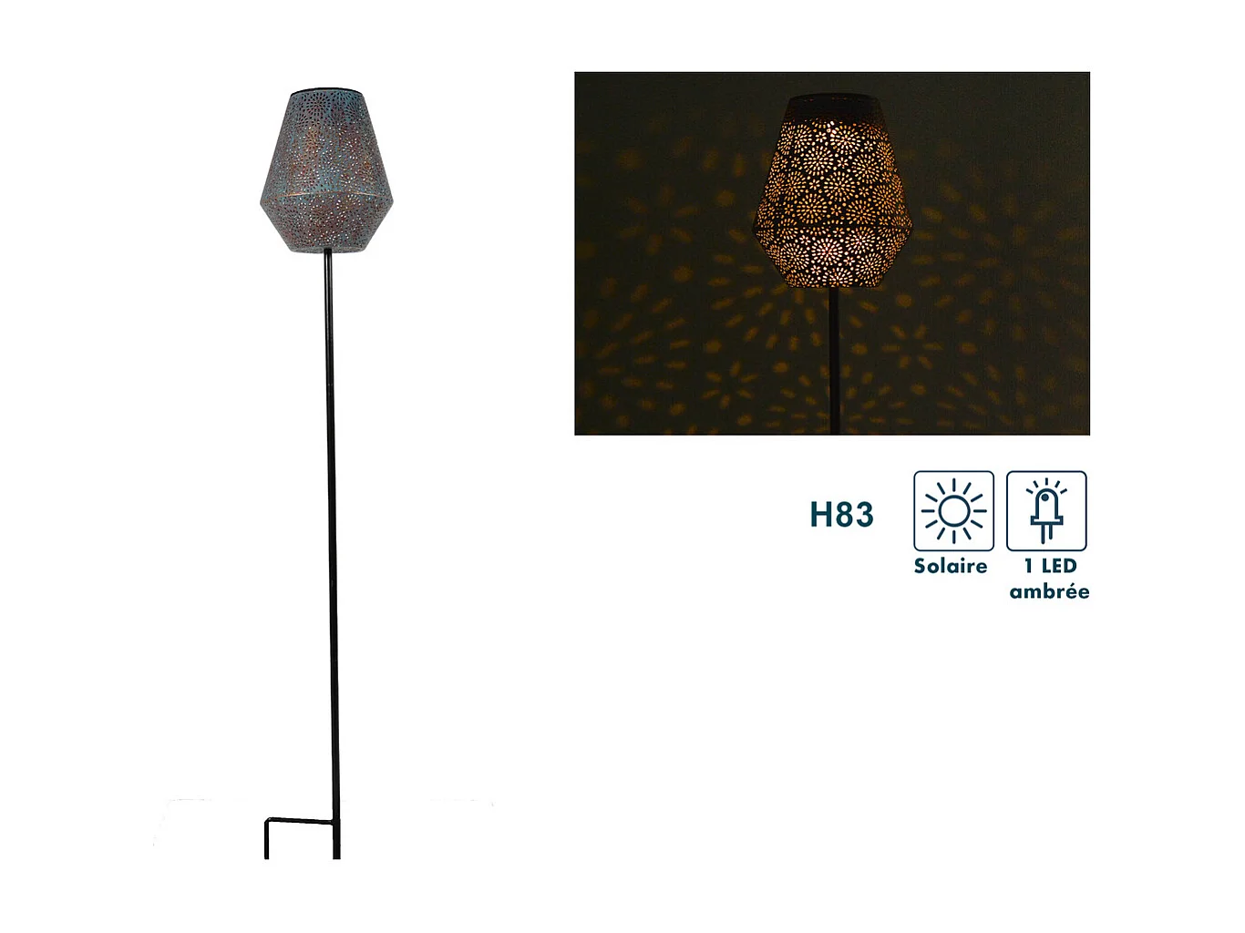 Décoration métal solaire Torche - Orium
