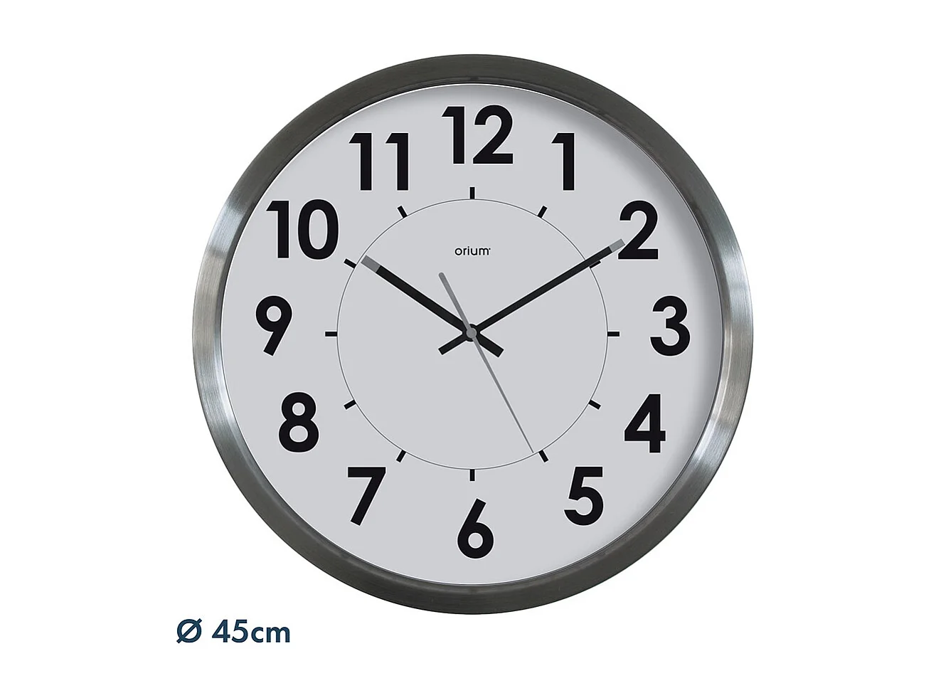 Horloge Inox Stan Ø45cm - Orium