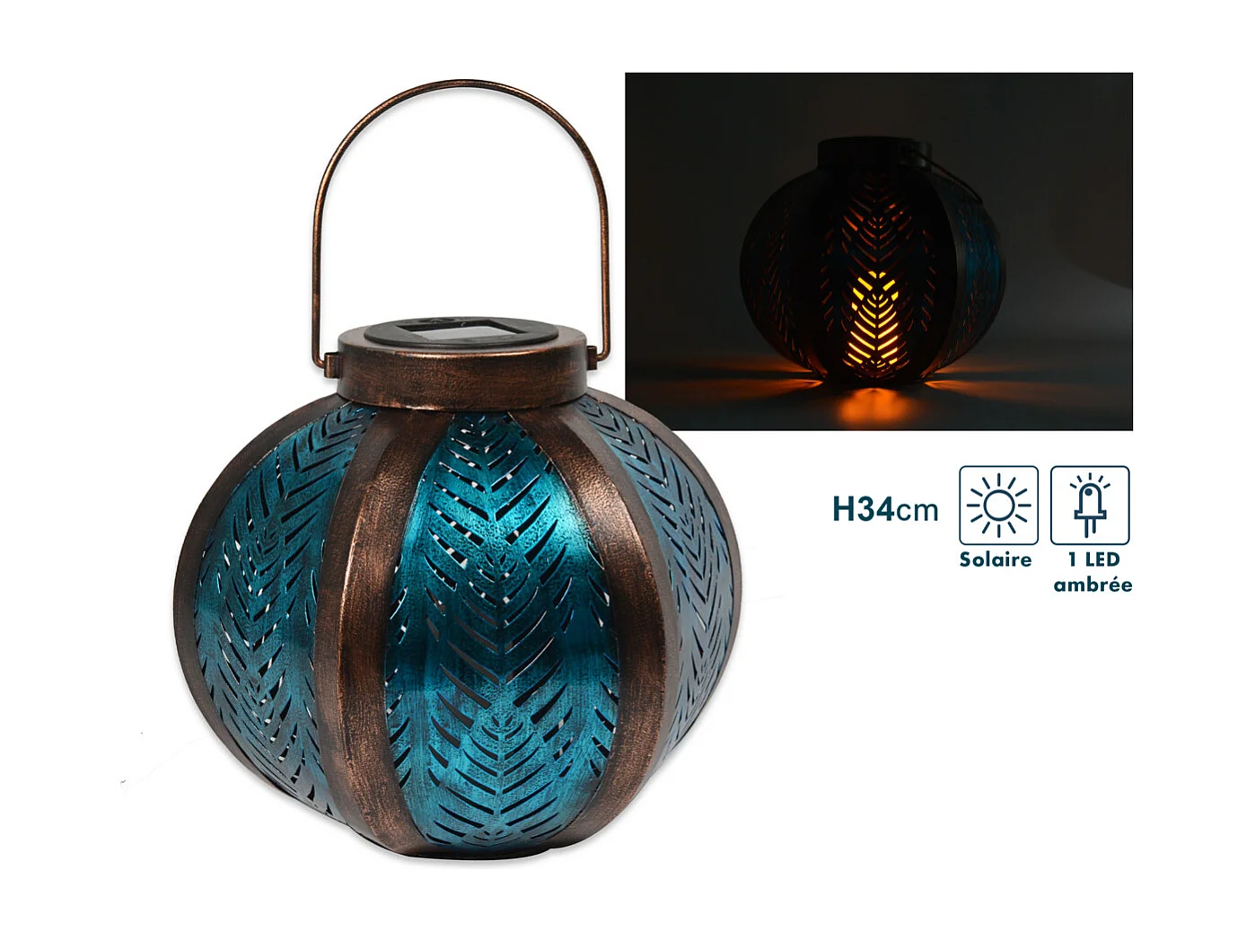 Lanterne solaire Oriental 23cm - Orium