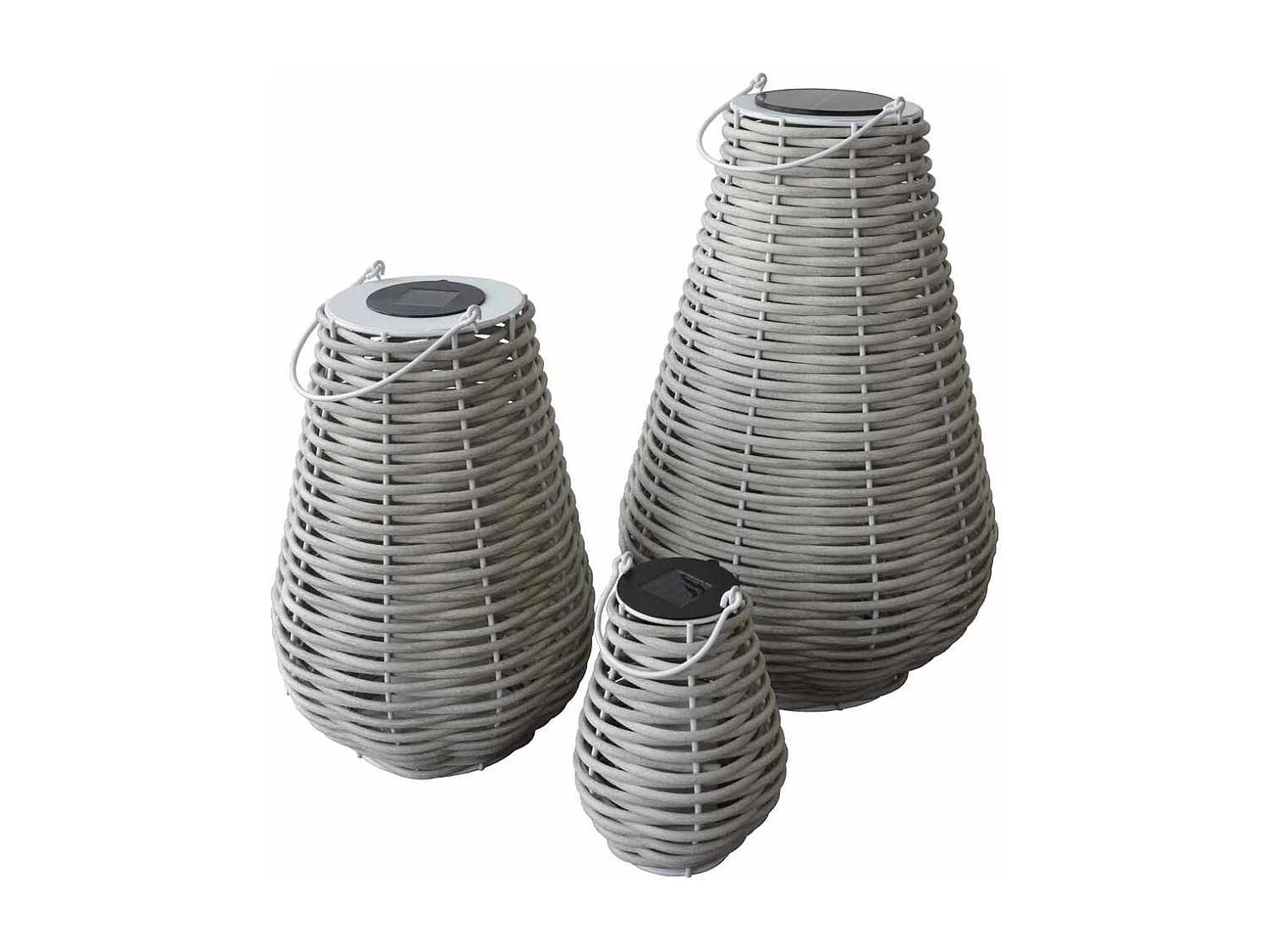 Lanterne solaire tressée Aretha h45cm - Orium