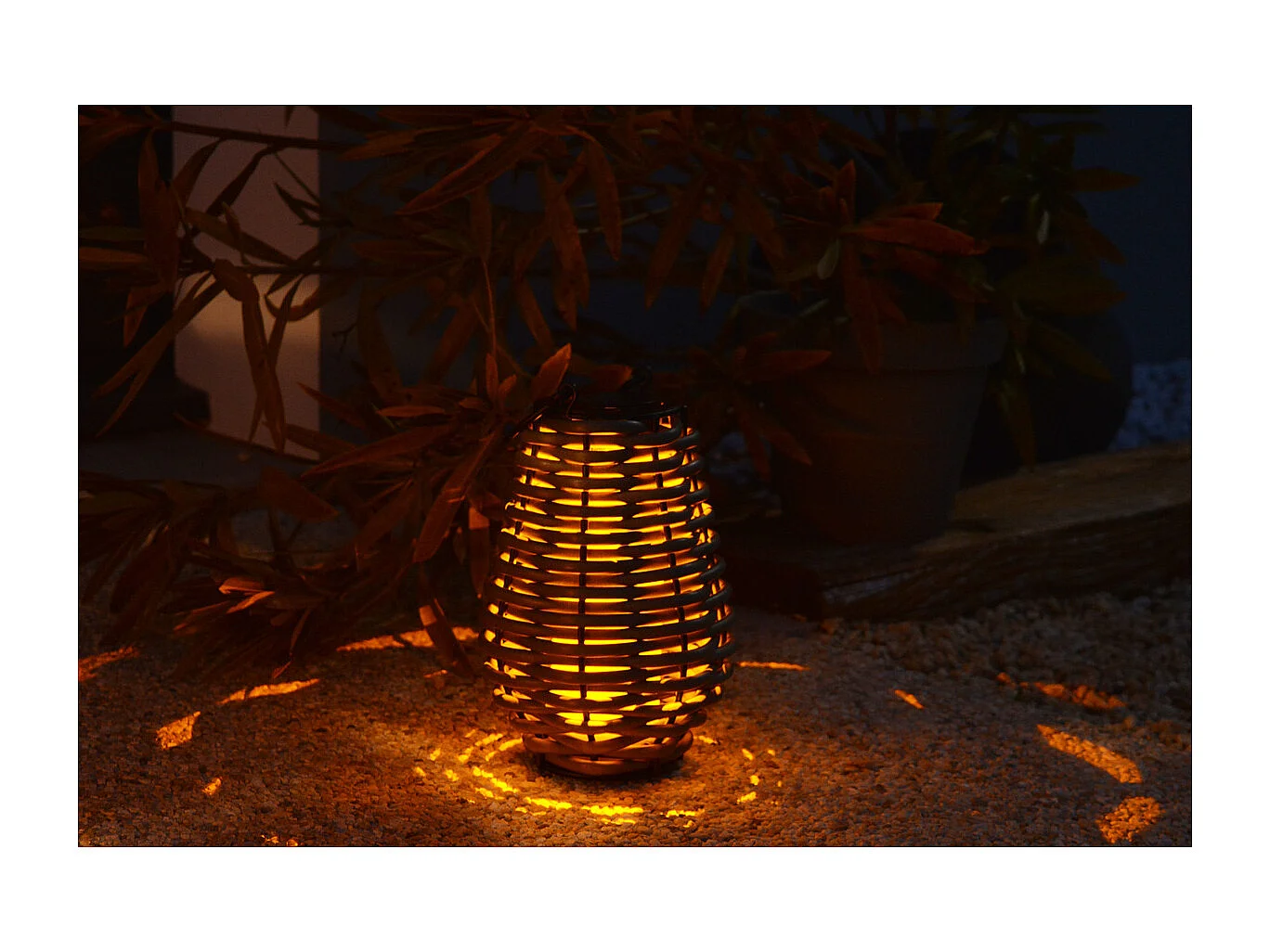 Lanterne solaire tressée Aretha h45cm - Orium