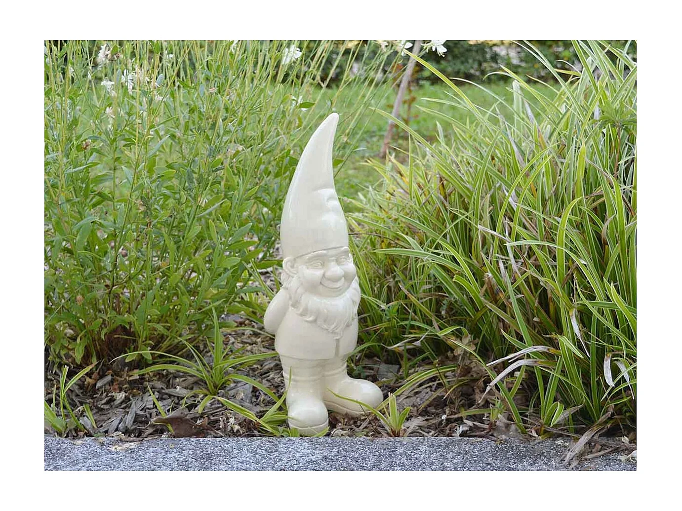 Nain de jardin résine 40cm - écru - Orium