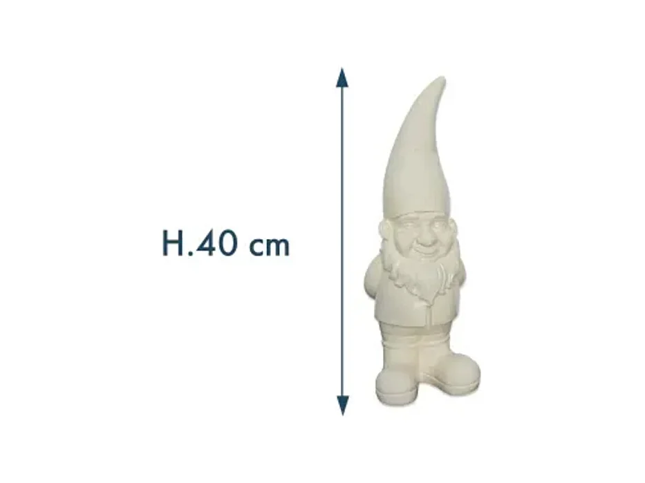 Nain de jardin résine 40cm - écru - Orium