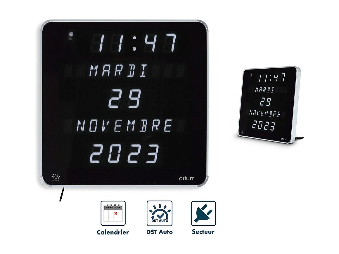 Horloge LED Ephemeris 28x28cm - Orium