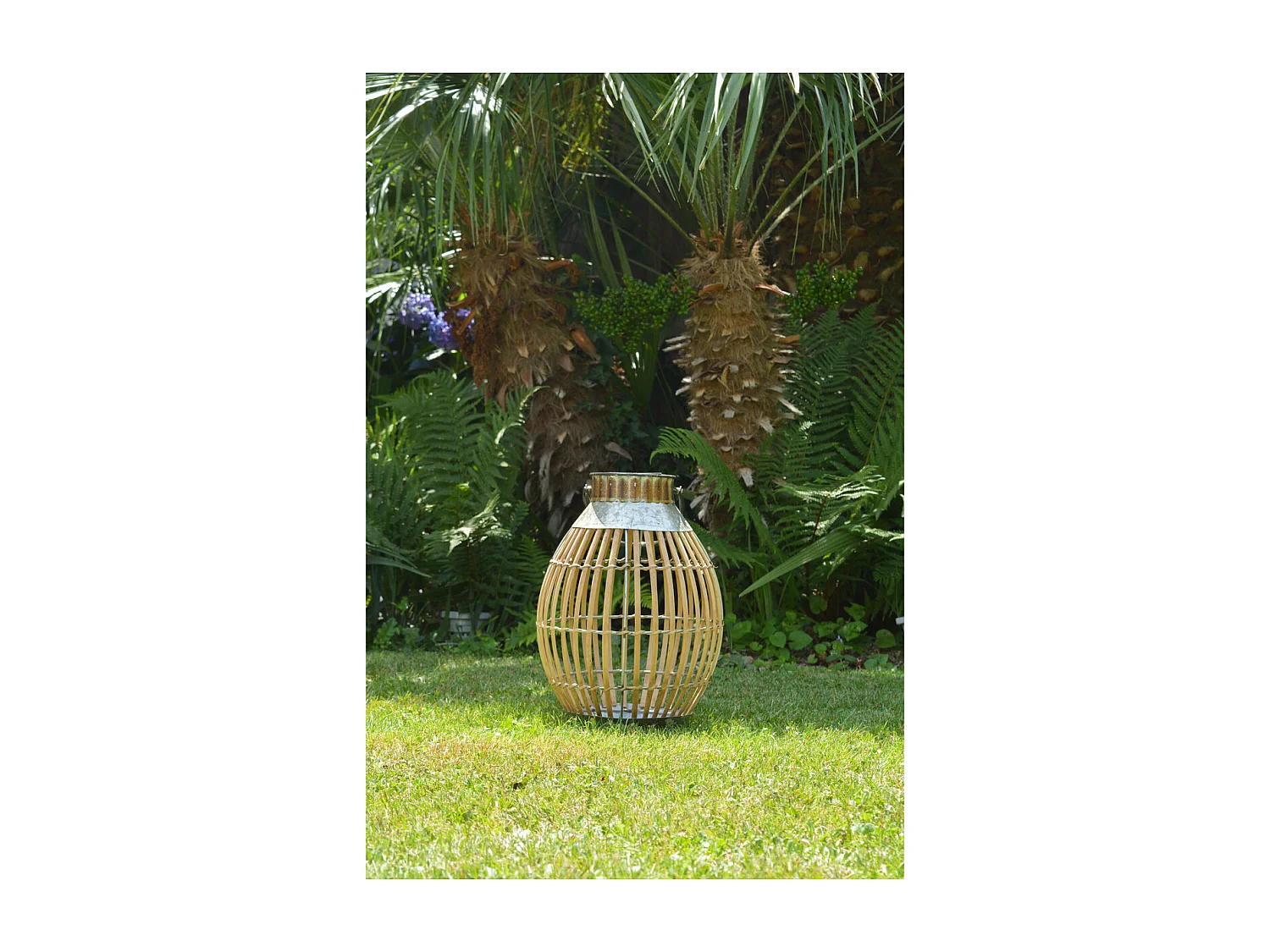 Lanterne solaire bambou h51cm - Orium