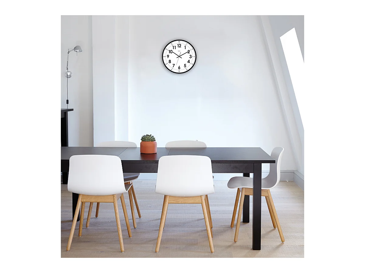 Horloge quartz silencieuse Oris Ø40cm - Noir - Orium