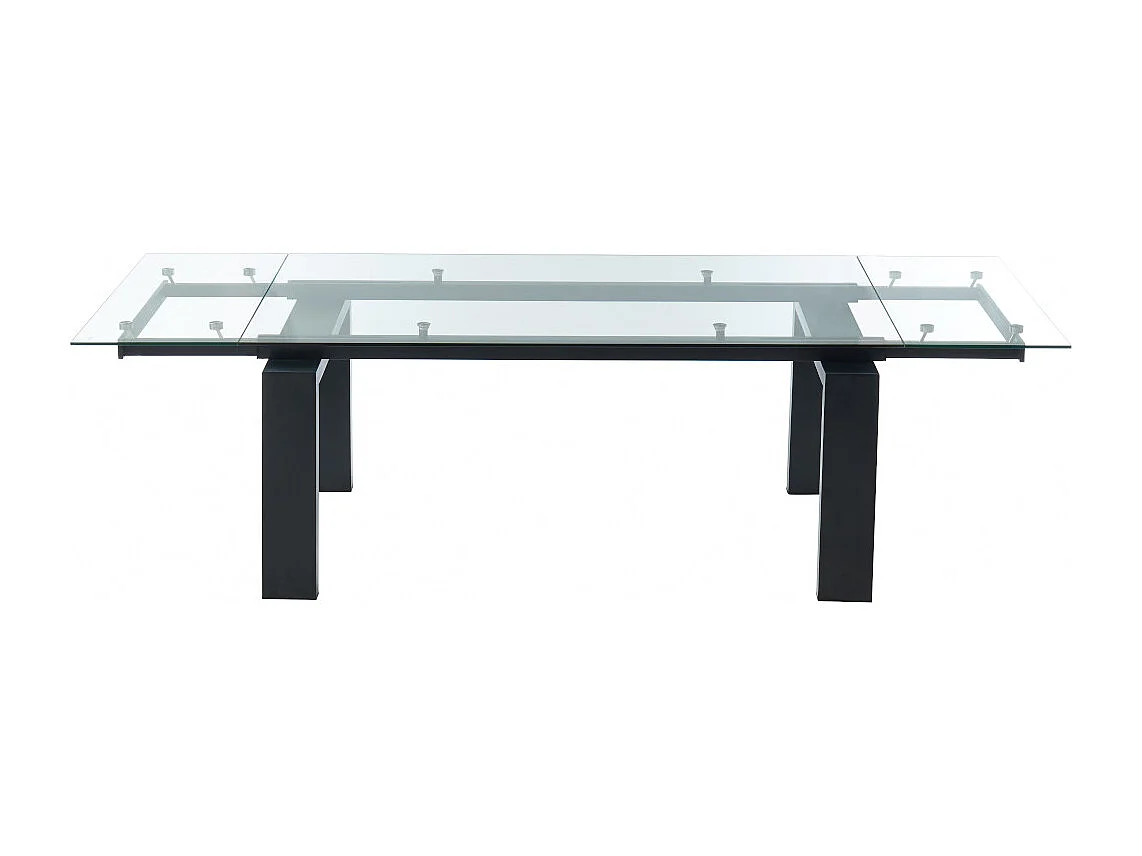 LUBANA bord + 4 PEGA stole - Transparent og sort