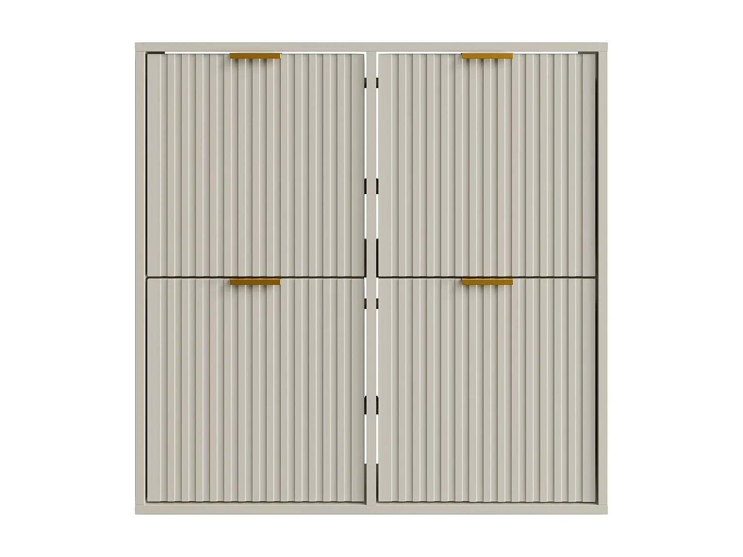 Meuble à chaussures avec 4 compartiments abattants - Beige et doré - FRALYN de Pascal Morabito