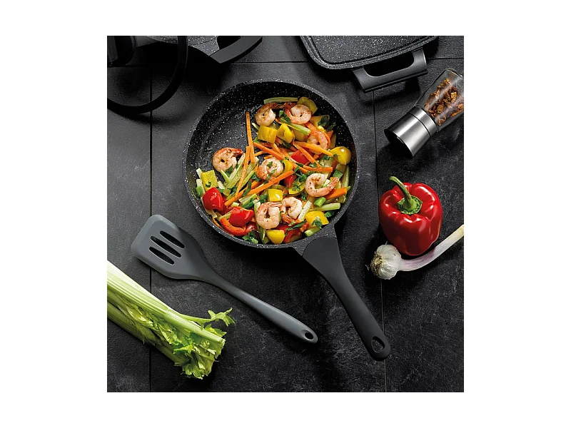 Set di pentole effetto marmo - 13 pezzi antiaderenti e antibatteriche