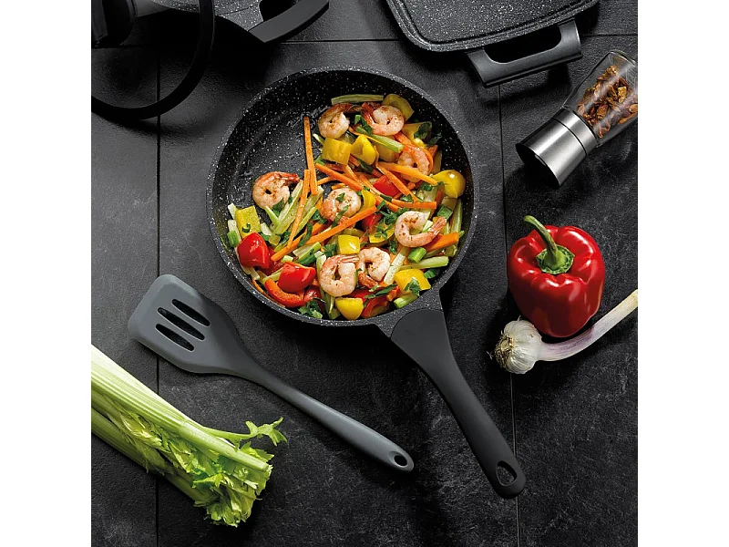 Pannenset met marmeren effect - 13 stuks, antiaanbaklaag en antibacterieel