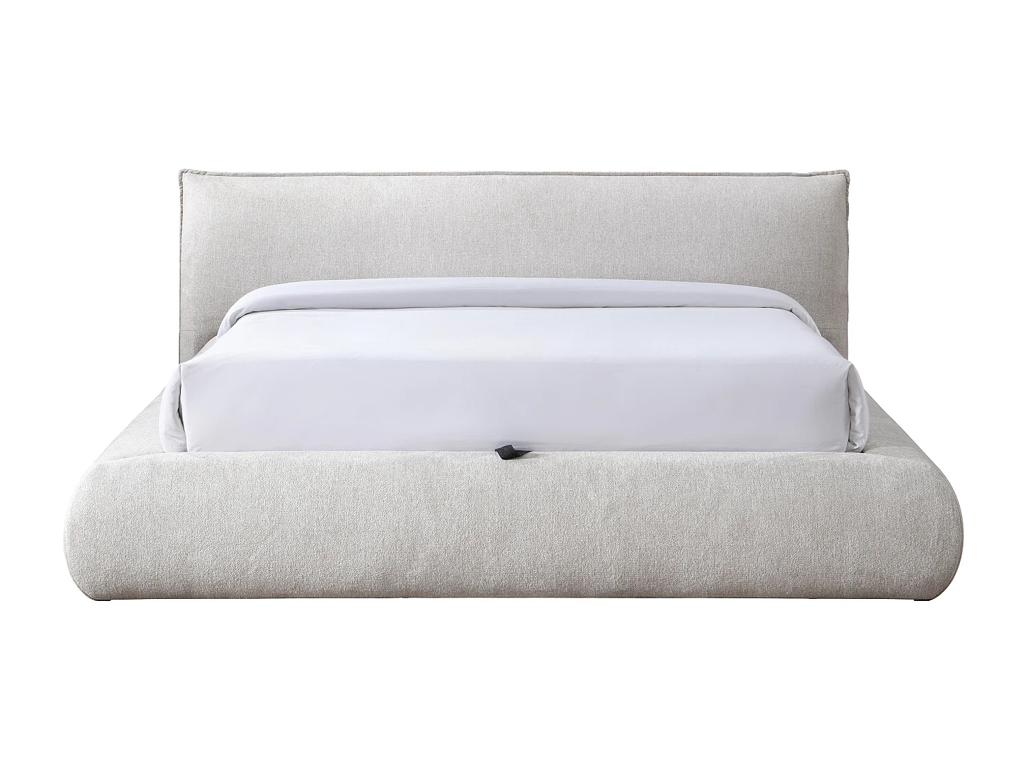 Bettkasten 180 x 200 cm - Stoff - Beige - MIRSIO