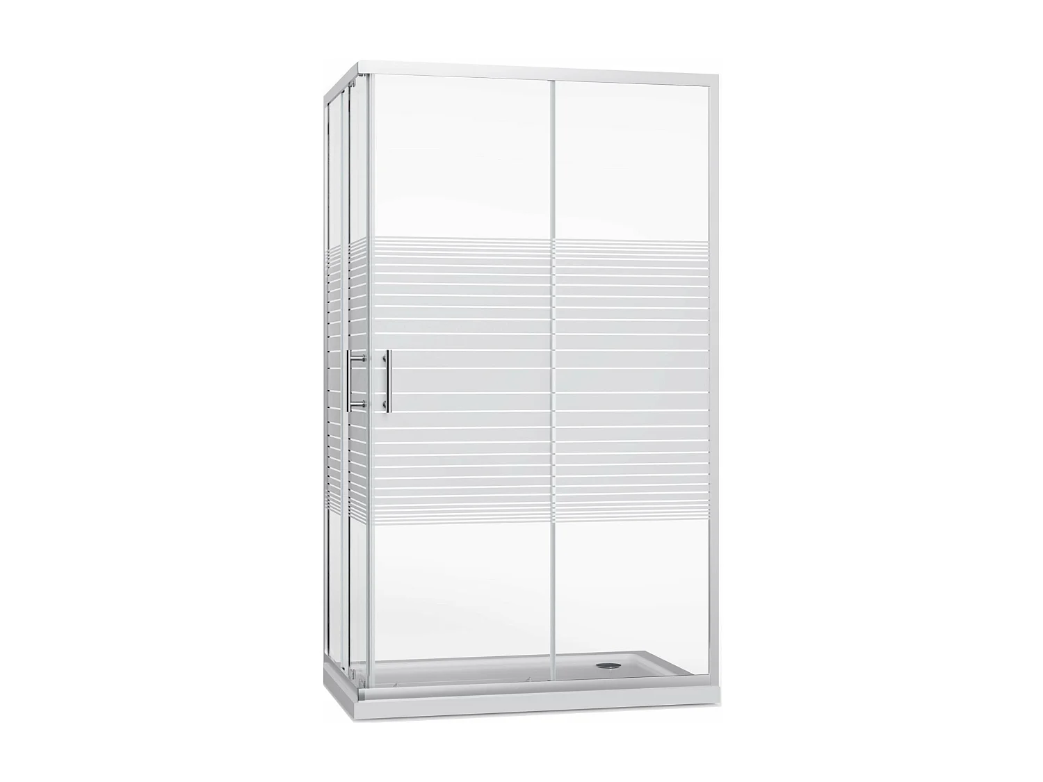 Box Doccia 80x120 Angolare Vetro Cristallo 6mm Temperato, Reversibile 2 Lati Scorrevole