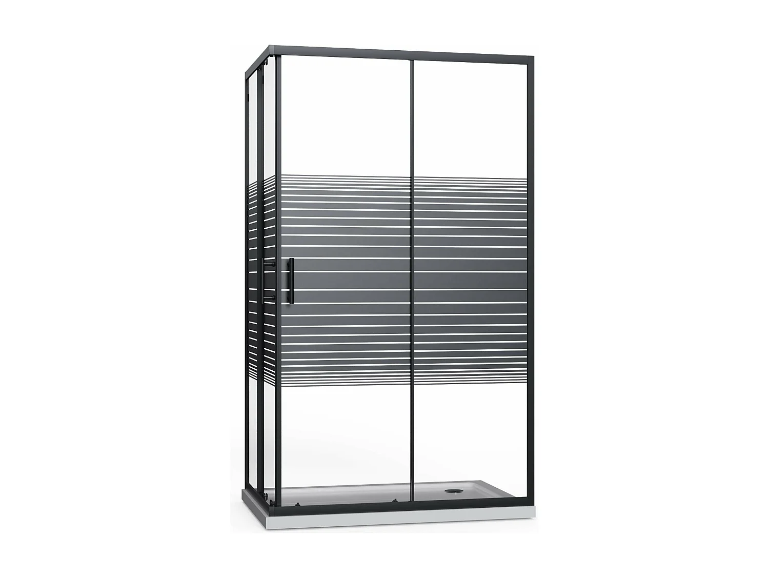 Box Doccia 80x120 Angolare Vetro Cristallo 6mm Temperato, Reversibile 2 Lati Scorrevole