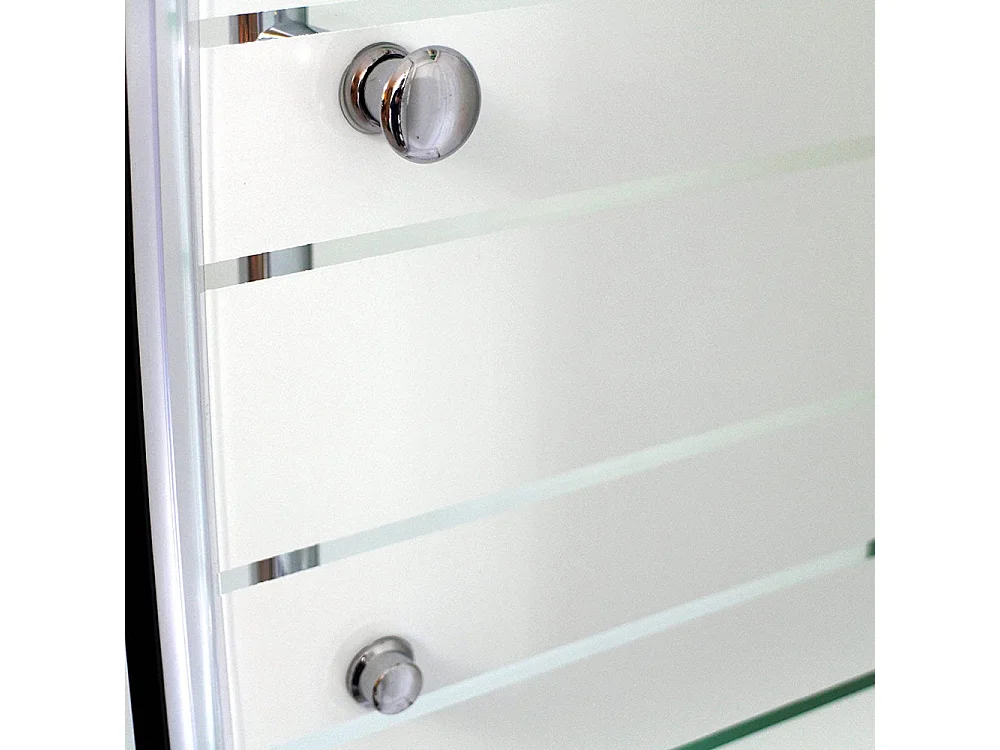 Box Doccia 80x80 Angolare Vetro 6mm Cristallo Temperato, Reversibile, Cabina Doccia Scorrevole 2 Lati