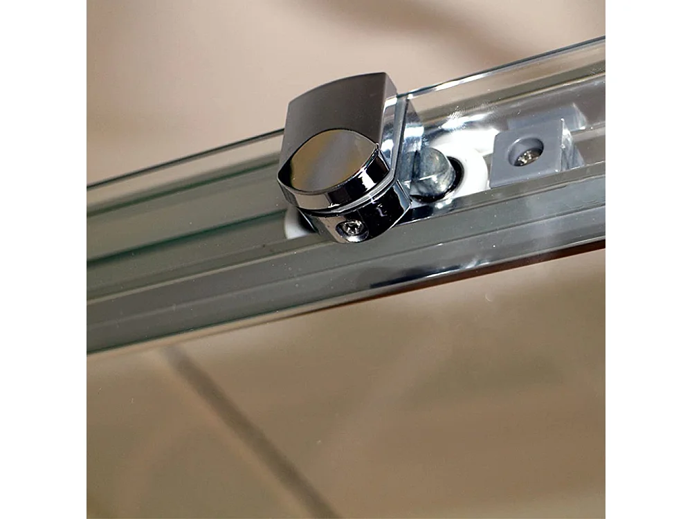 Box Doccia 80x80 Angolare Vetro 6mm Cristallo Temperato, Reversibile, Cabina Doccia Scorrevole 2 Lati