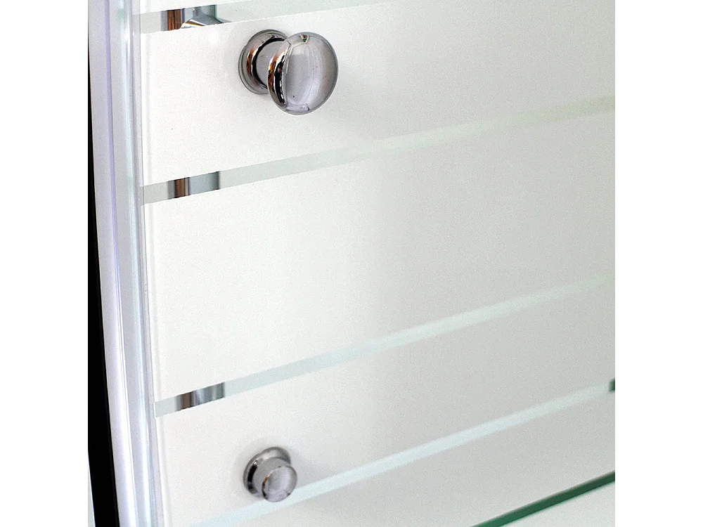 Box Doccia 80x80 Angolare Vetro 6mm Cristallo Temperato, Reversibile, Cabina Doccia Scorrevole 2 Lati