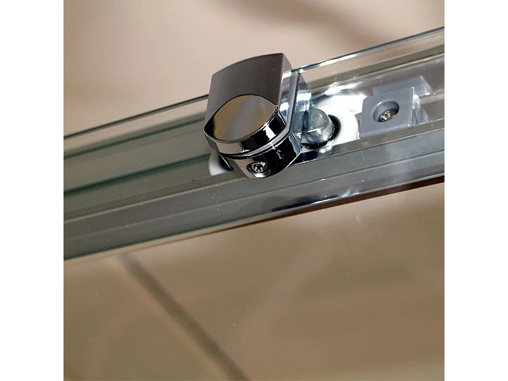 Box Doccia 80x80 Angolare Vetro 6mm Cristallo Temperato, Reversibile, Cabina Doccia Scorrevole 2 Lati