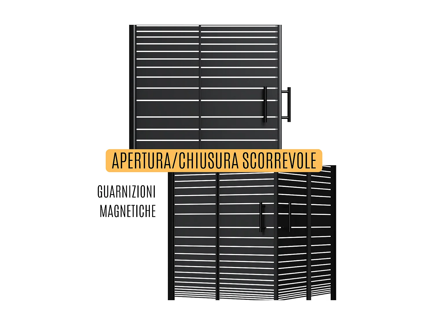 Box Doccia 80x80 Angolare Vetro 6mm Cristallo Temperato, Reversibile, Cabina Doccia Scorrevole 2 Lati