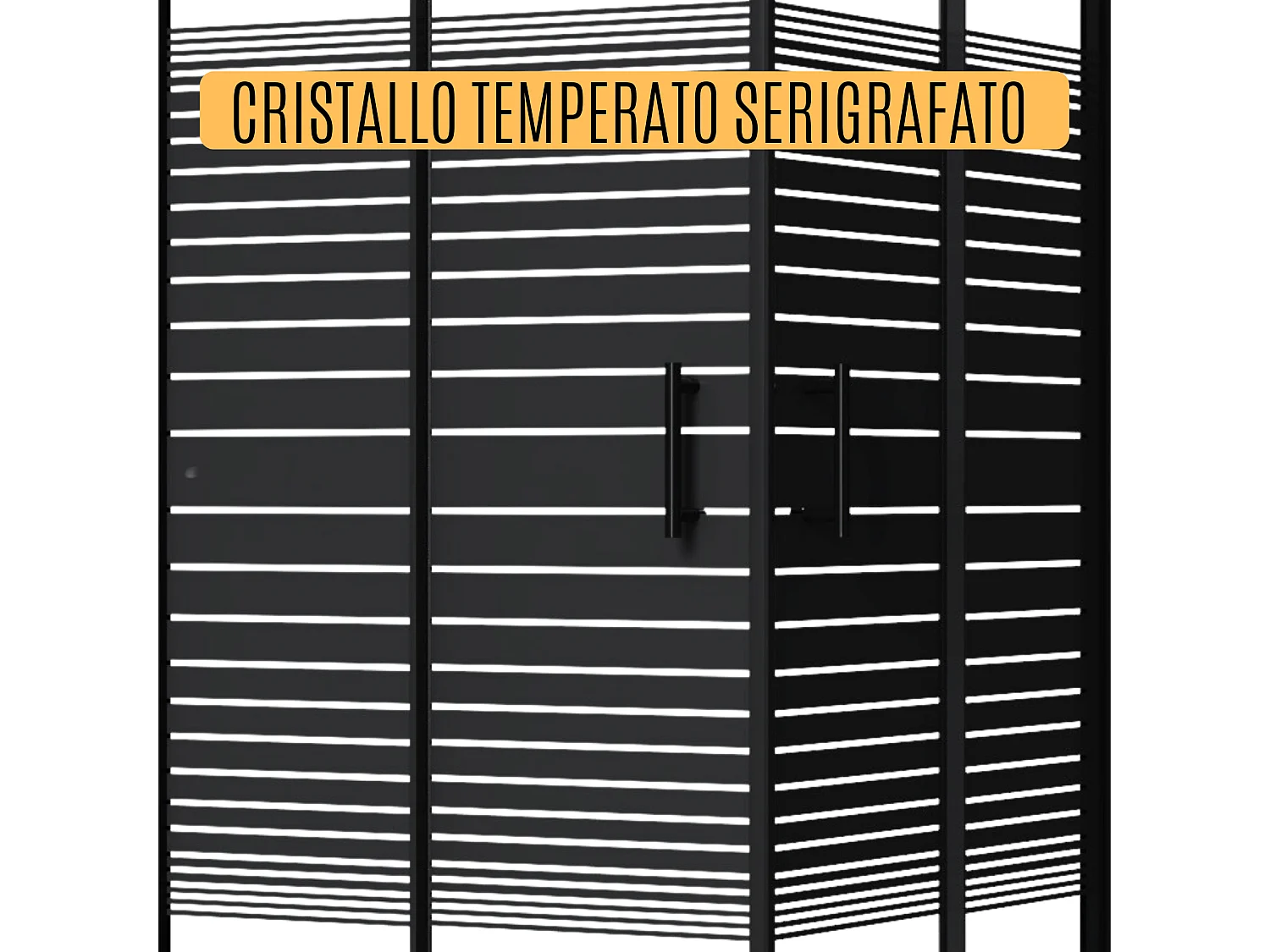 Box Doccia 80x80 Angolare Vetro 6mm Cristallo Temperato, Reversibile, Cabina Doccia Scorrevole 2 Lati