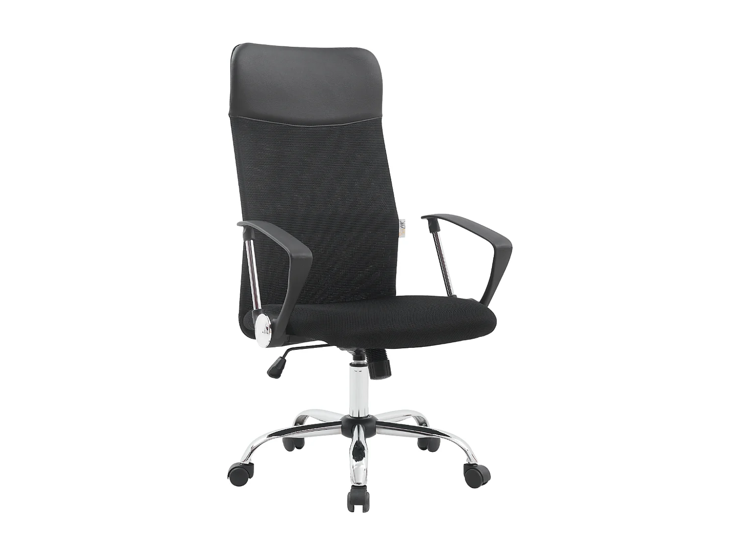Silla de Oficina Ergonómica Giratoria con Reposabrazos, Ejecutiva, Negro - ZIK