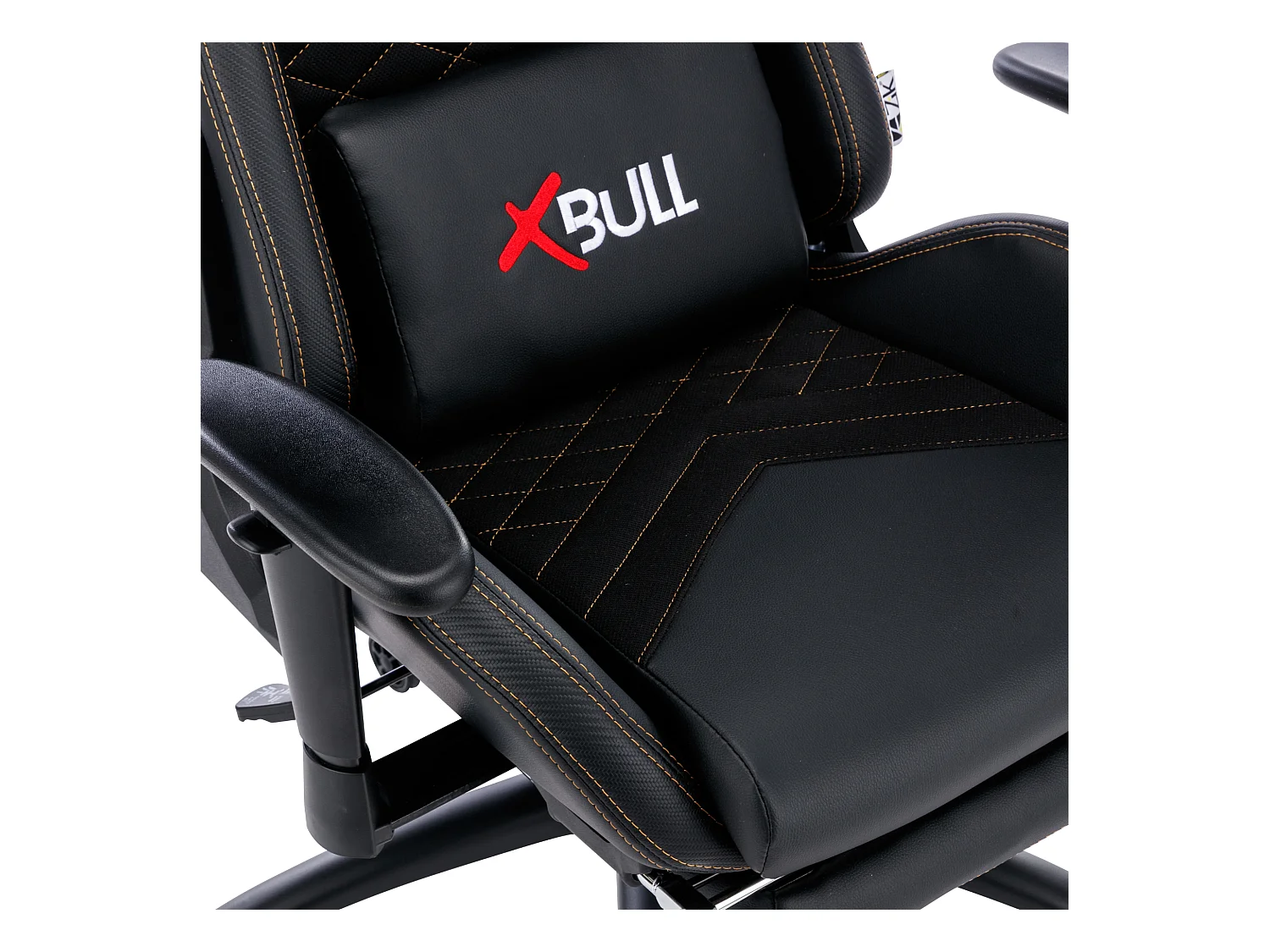 Sedia Gaming da Ufficio con Poggiapiedi, Reclinabile, Supporto Lombare in Similpelle - Nero